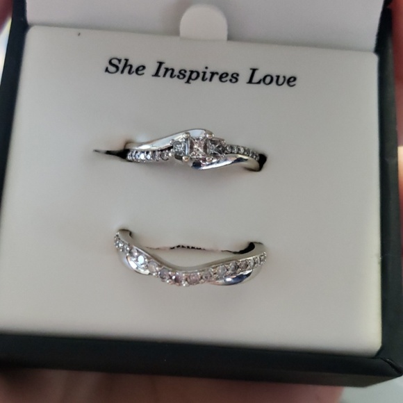 White gold Diamond wedding set - Picture 5 of 7